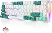 Vista 1 de RK ROYAL KLUDGE 70% Mechanical Keyboard - RK71 Wireless Gaming Keyboard with Hot-Swappable Red Switches, Double-Shot Creamy Keycaps, RGB Backlit