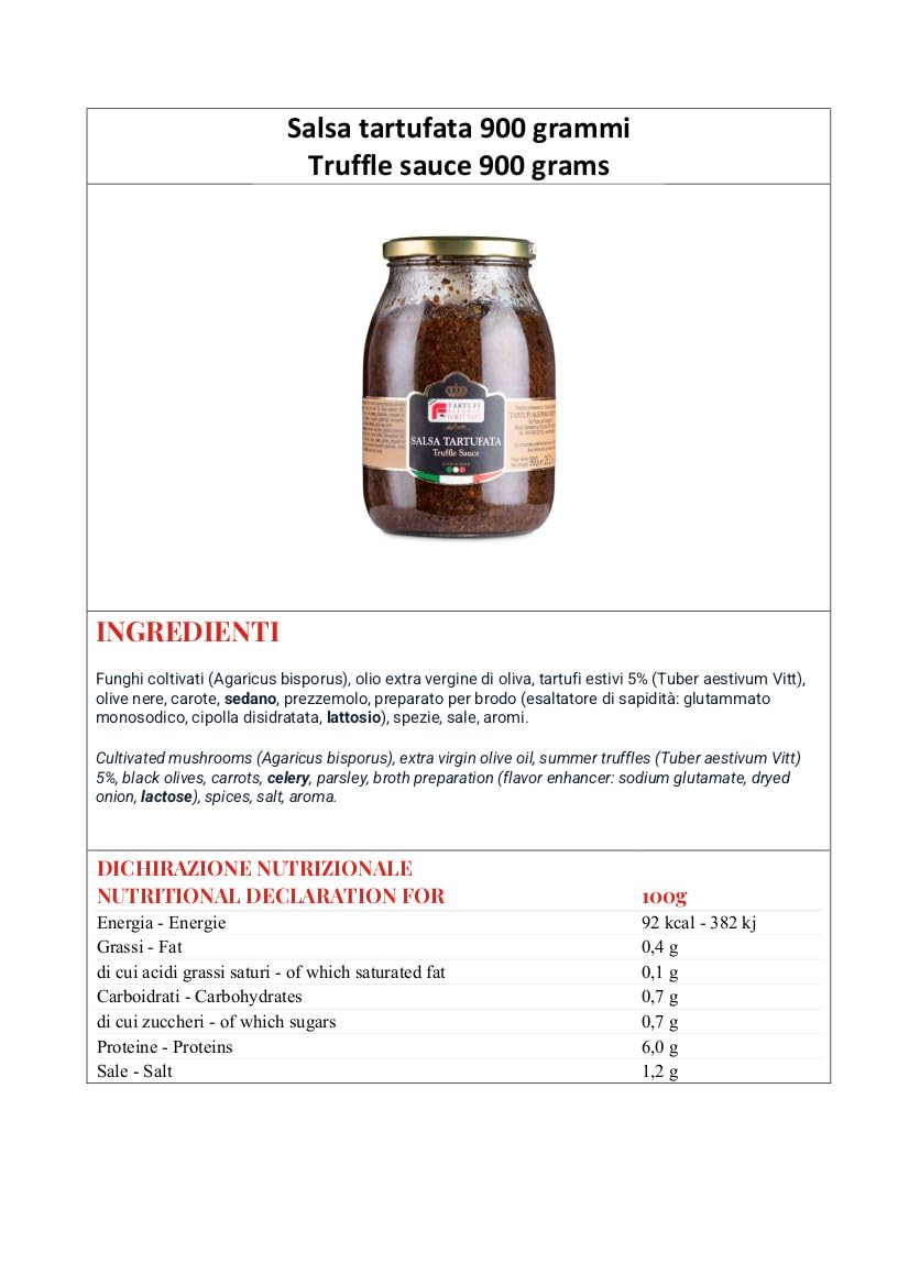 Tarro de salsa trufada 900 gramos