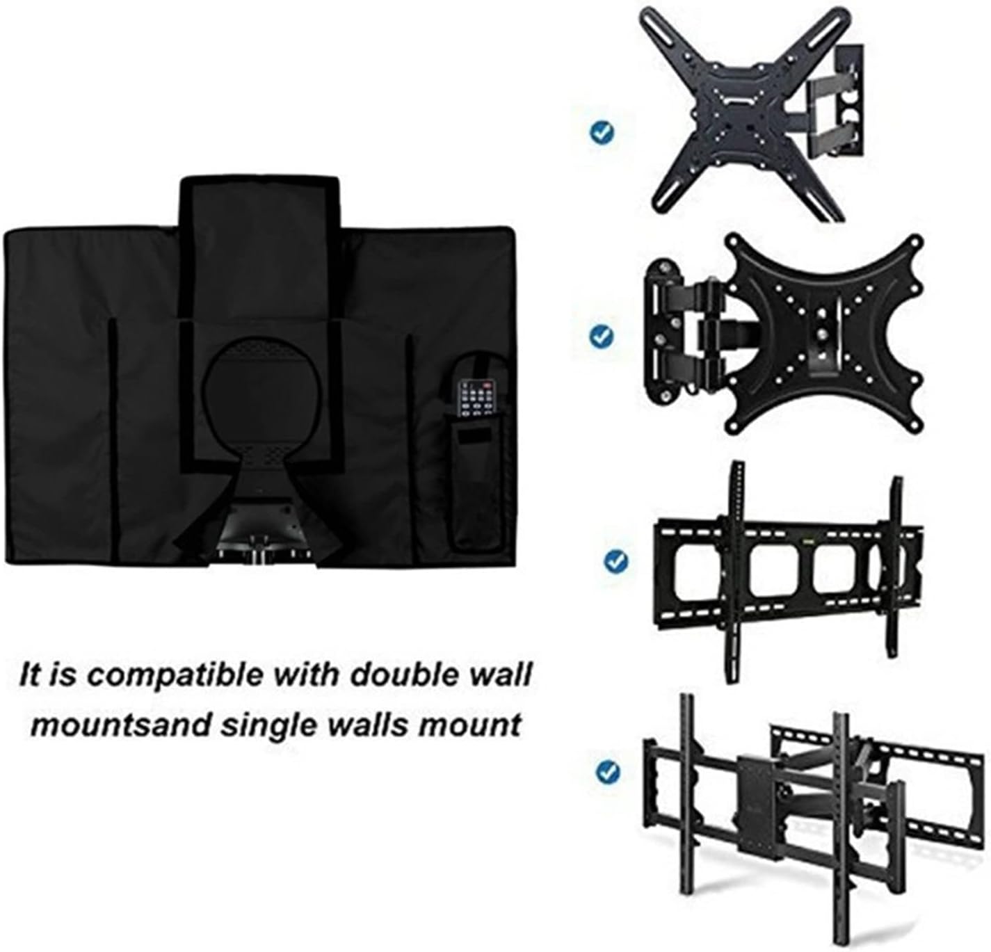 UNDGZ Outdoor TV Cover, Waterproof Outdoor Garden TV Cover Dust Proof Oxford Fabric LED LCD Television Protective Case Multi Sizes 22-65 Inch Compatible With Standard Stand 5 61TYj5VGqbL. AC SL1500