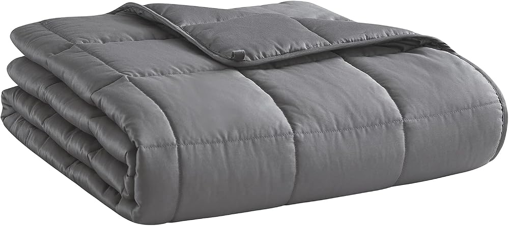 L'AGRATY Weighted Blanket, 15 lbs, 48x72, Cooling Breathable Microfiber