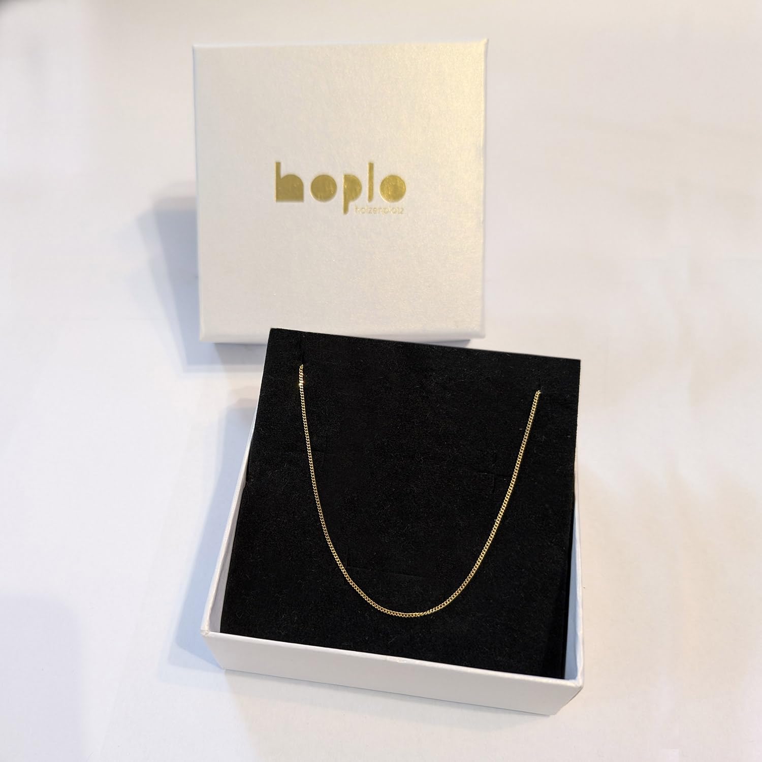Filigrane feine Goldkette Panzerkette Breite 0,8mm - 333-8 Karat Gold
