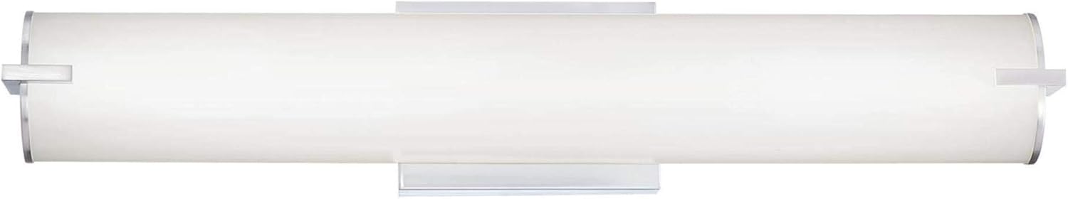 Westinghouse Lighting 6112100 Ashwin Transitional One-Light, 25 Watt Dimmable LED Indoor Wall Fixture with Color Temperature Selection, Brushed Nickel Finish, White Frosted Shade