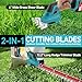 Sinbyuer Cordless Hedge Trimmer, 2 in 1 Electric Hedge Trimmer & Cordless Grass Shear, 21V/4.0Ah Battery Hedge Trimmer, Lightweight Shrub Trimmer Cordless, Handheld Hedge Trimmer for Garden, Yard,Lawn