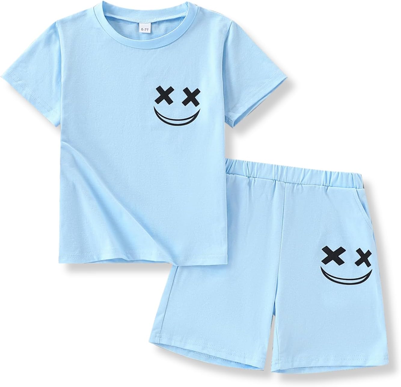 Boys Clothes Size 6-12 Years Short Sleeve T-Shirt & Shorts Set Casual Spring Summer Outfits