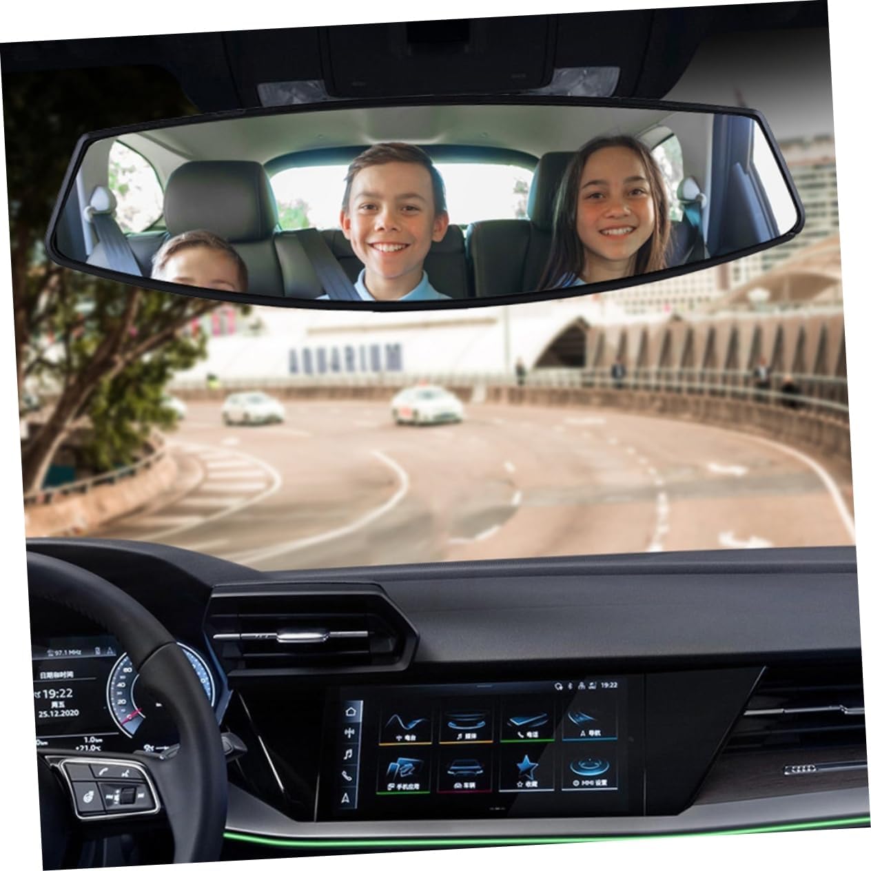 Rearview Mirror Wide View Interior Auto Mirror for Cars Suvs and Trucks Durable Lightweight Easy Installation