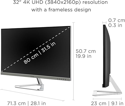 Miniatura 3 de ViewSonic VX3276-4K-MHD Monitor 4K UHD de 32 pulgadas con biseles ultrafinos, HDR10 HDMI y DisplayPort para el hogar y la oficina