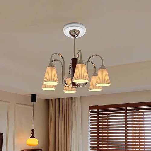 Miniatura 9 de Semetall Medallón de techo de poliuretano de iluminación, medallón de techo blanco de 10 pulgadas para accesorios de iluminación, ventiladores de