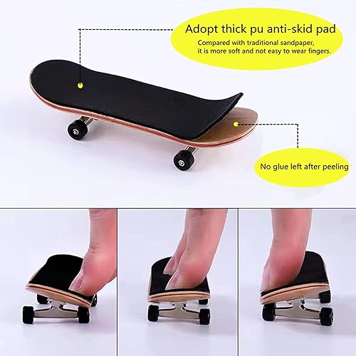 Miniatura 4 de 100 unidades de cinta de agarre de espuma para dedos en patinetas, calcomanías adhesivas de madera negra antideslizante de calidad, 4.331 in x 1.496