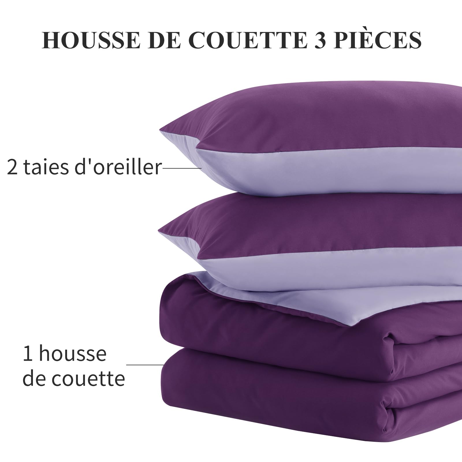 Aisbo Funda Nórdica 220x240 Reversible Violeta