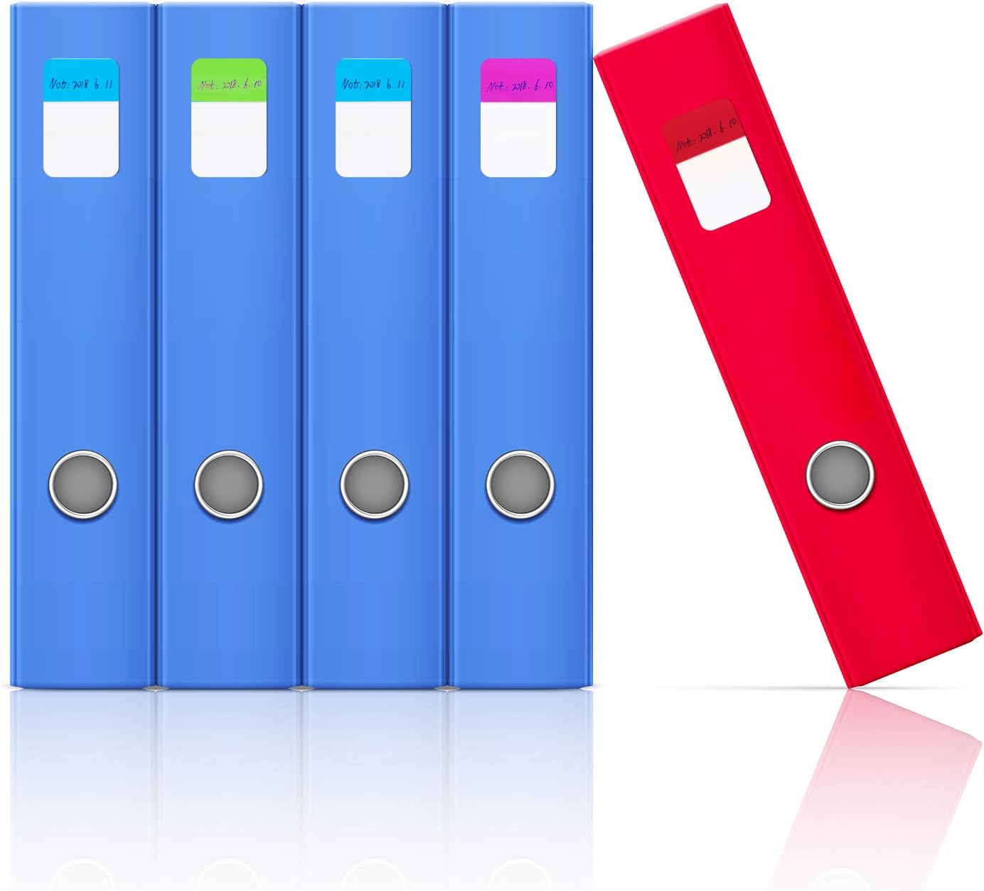 800 Pieces File Tabs Sticky Index Tabs, Writable and Repositionable Filing Tabs Flags for Pages or Book Markers, Reading Notes, Classify Files, 40 Sets (12 Colors, 1 Inch) : Office Products