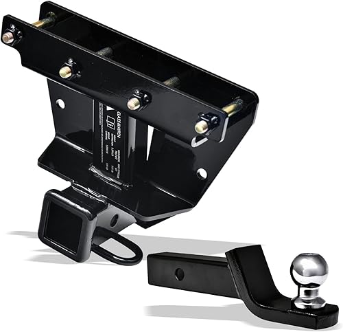 733469492061 Compatible con Jeep Grand Cherokee Class 3 2005-2010 Receptor de enganche de remolque de 2 pulgadas con montaje de bola cargado