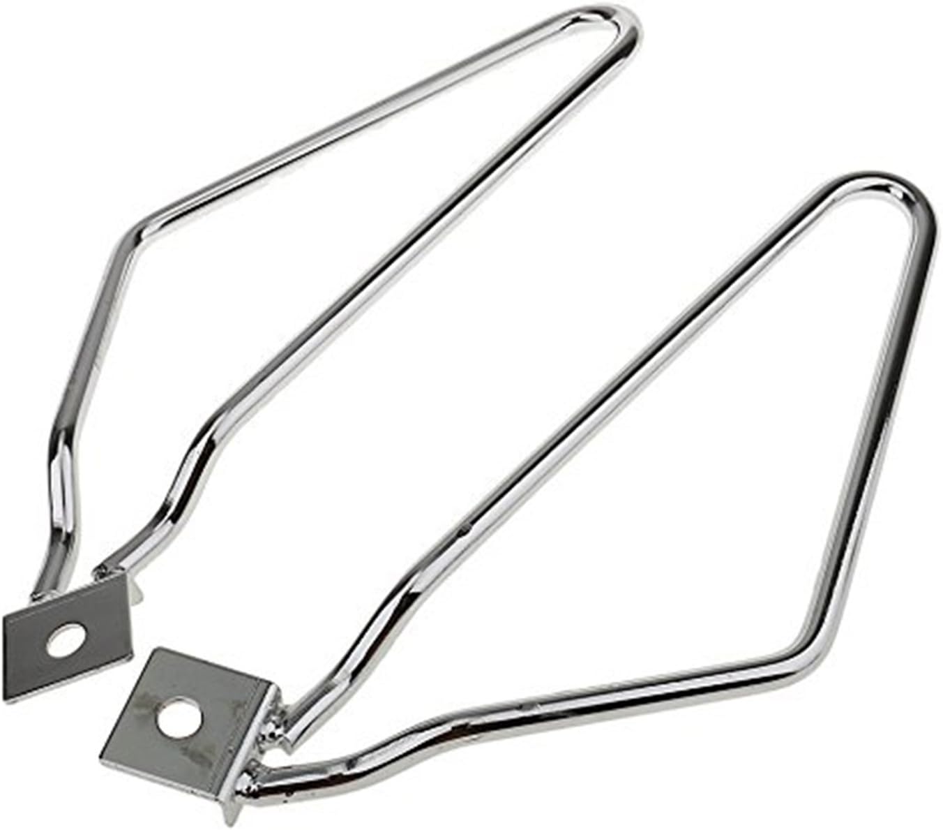 2pcs Motorcycle Saddlebags Brackets Support for 883 Iron XL883N Dyna Fat Bob FXDF (Silver)