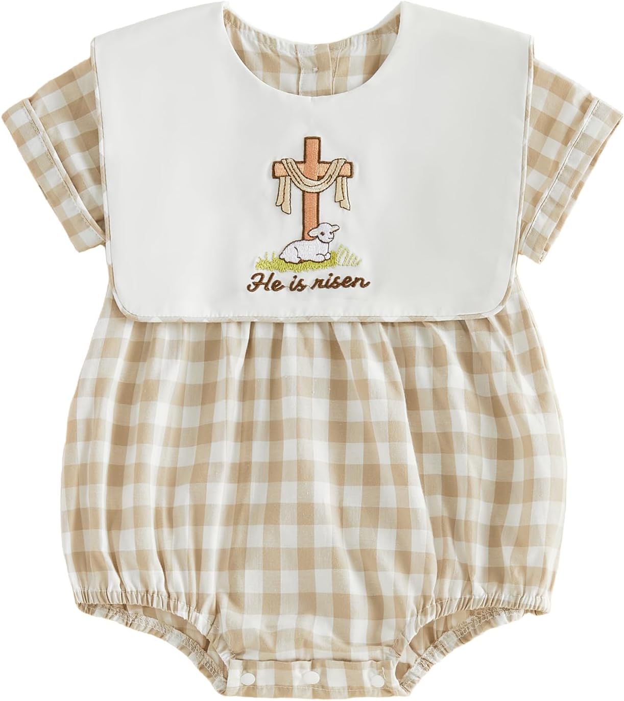 My First Easter Baby Boy Girl Outfit Bunny Smocked Bubble Romper Easter Onesie Infant Newborn Clothes
