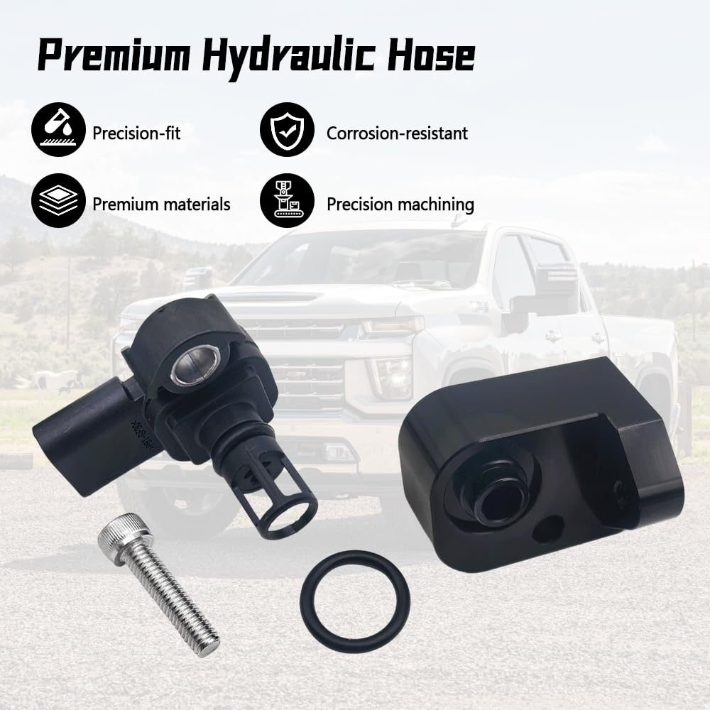 12681993 Intake Air Pressure and MAP Temperature Sensor Compatible with Chevrolet Silverado/GMC Sierra 2500HD 3500HD 2017-2024, w/Black Spacer Kit Replaces 12707766