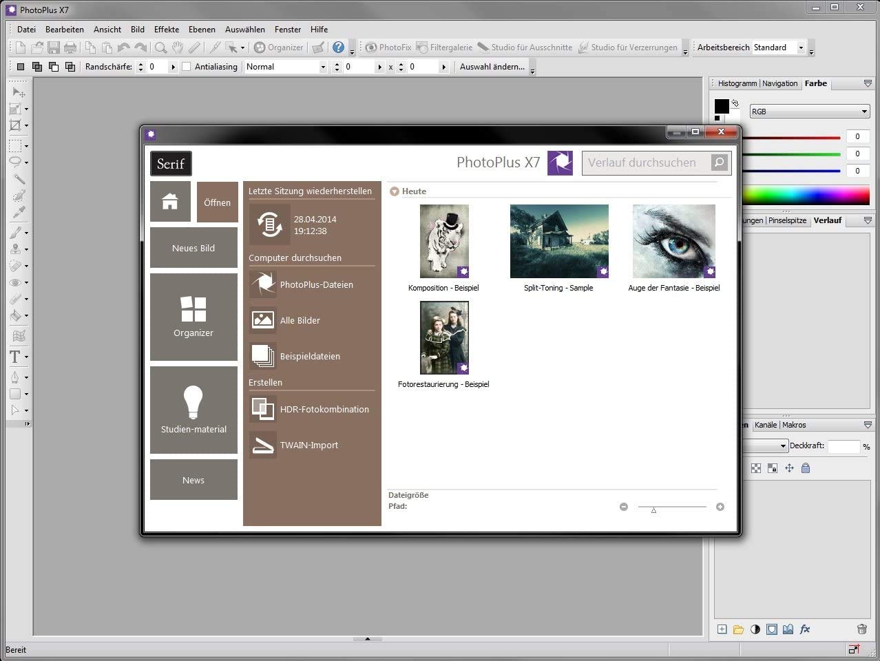 Serif PhotoPlus X7 + InPixio Bilder Vergrößern Software als Bundle