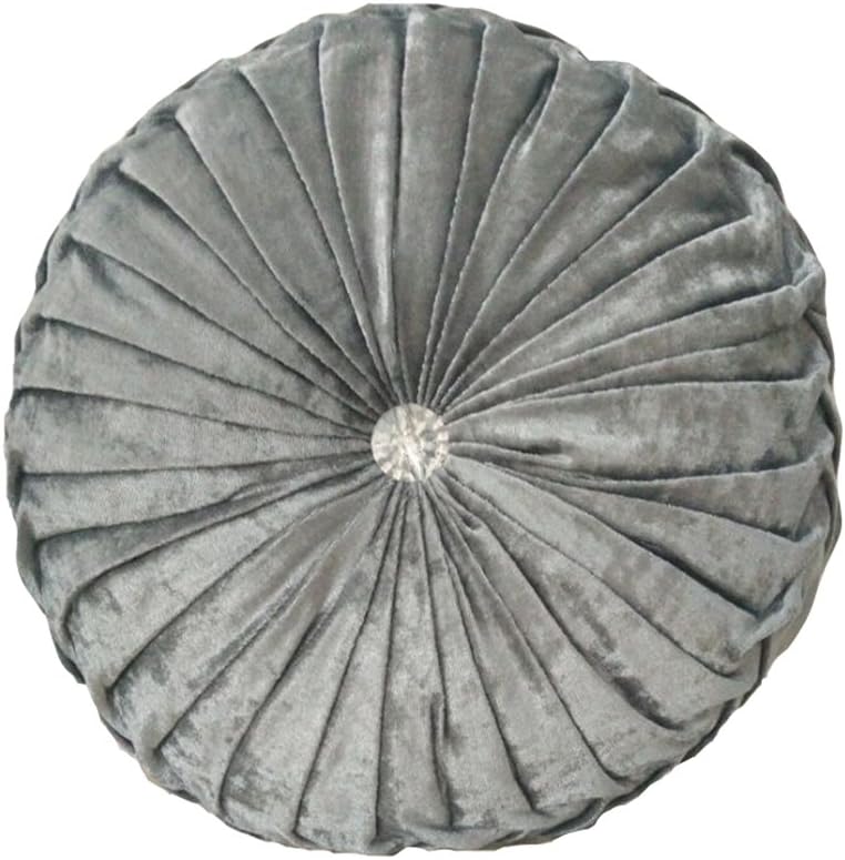 round grey throw pillow