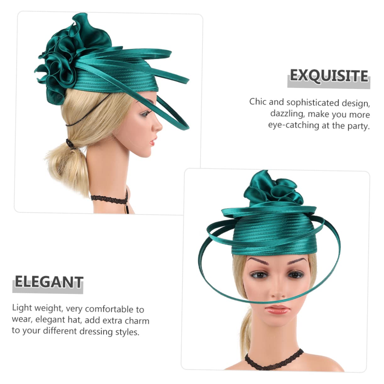Copricapo Affascinante Cappello d'Epoca Copricapo da Sposa Copricapo per Banchetti Copricapo della Sposa Wedding Fascinatore Rosa Donne Coperto affascinatore della Sposa Ass Rosy
