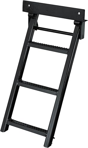 Buyers Products RS3 - Escalón retráctil negro de 3 peldaños