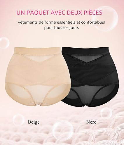 Culotte Gainante Femme Taille Haute - Ventre Plat Amincissante Shapewear Confortable Et Respirante