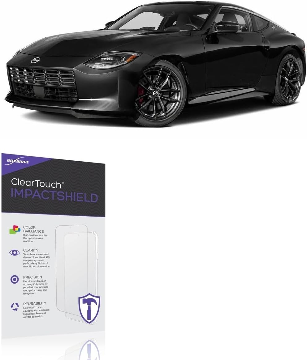 BoxWave Screen Protector Compatible with Nissan 2024 Z Display (9 in) - ClearTouch ImpactShield (2-Pack), Impenetrable Screen Protector Flexible Film