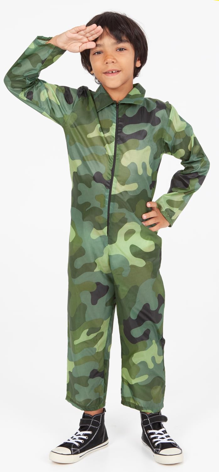 RUBIE'S 159877T34 Déguisement Militaire Military Costume, Green, 3-4 Years