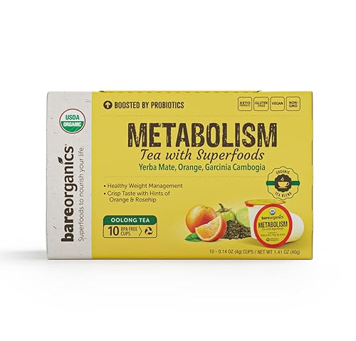 Miniatura 2 de BareOrganics TÉ METABOLISMO (Orgánico) con Superalimentos y Probióticos (Compatible con Keurig K-Cup) 60CT
