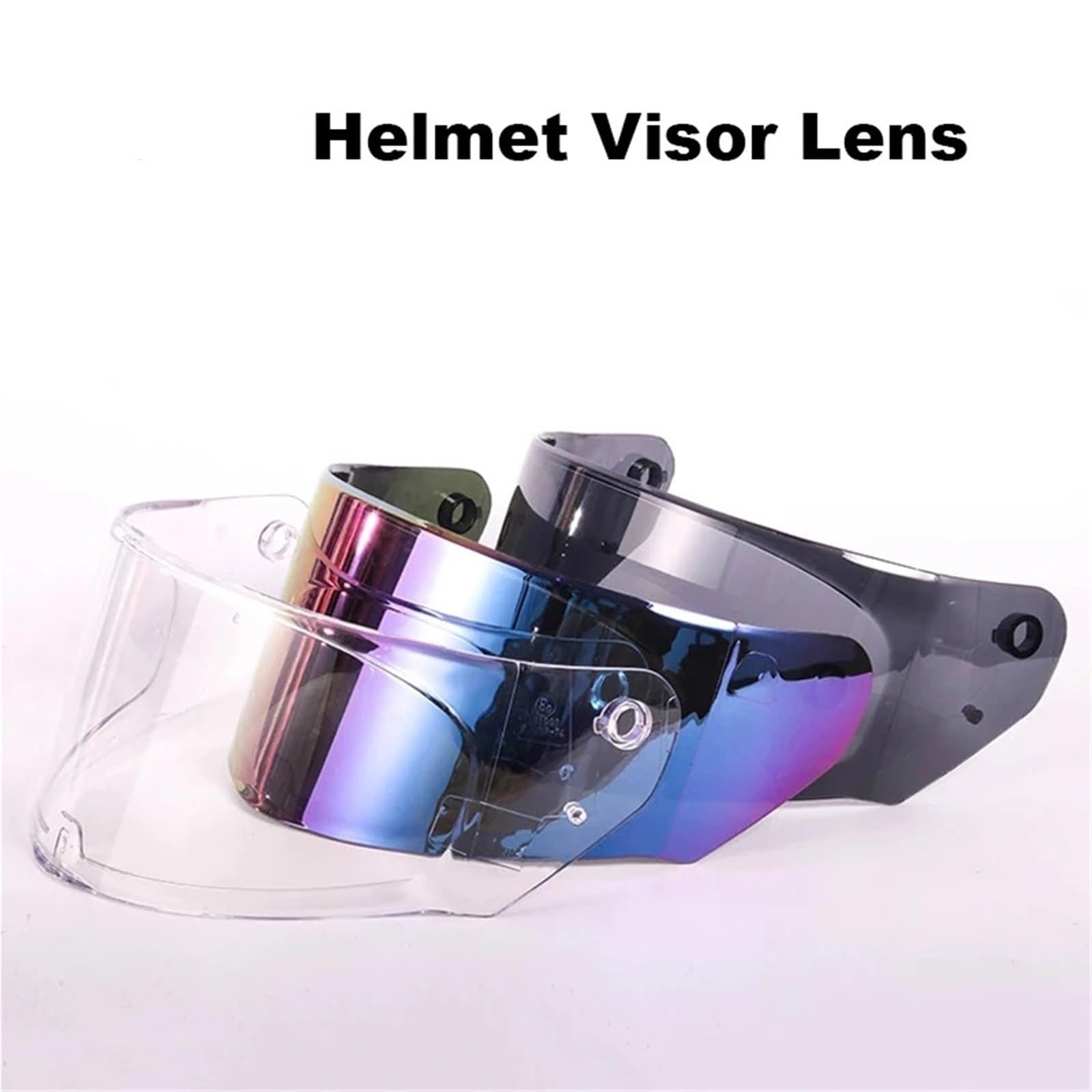 Visera para casco de moto Viseras for casco de motocicleta, reemplazo lente adicional, negro iridio plateado(Black)