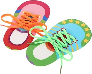 Totority 2 Peças Tênis Cadarços Brinquedos Para Crianças Brinquedos Squiz Cadarços Sapatos Educação Brinquedo Ramadan Livros Para Crianças Amarrar Sapatos Cadarço Brinquedo De Ensino