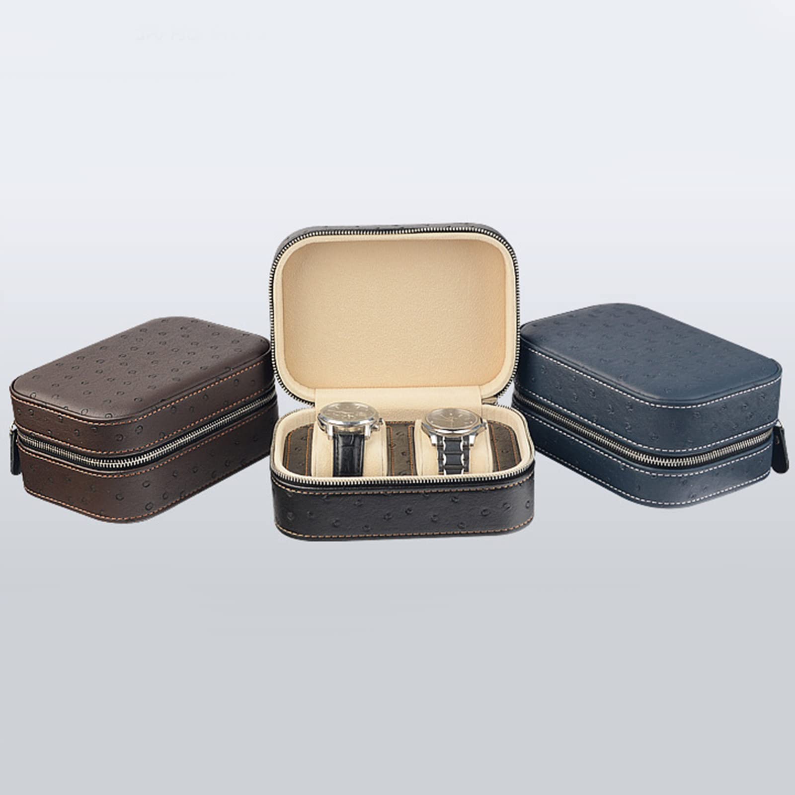 Boîte à montres européenne, 2 emplacements, Brown WATCH BIT, Brown B