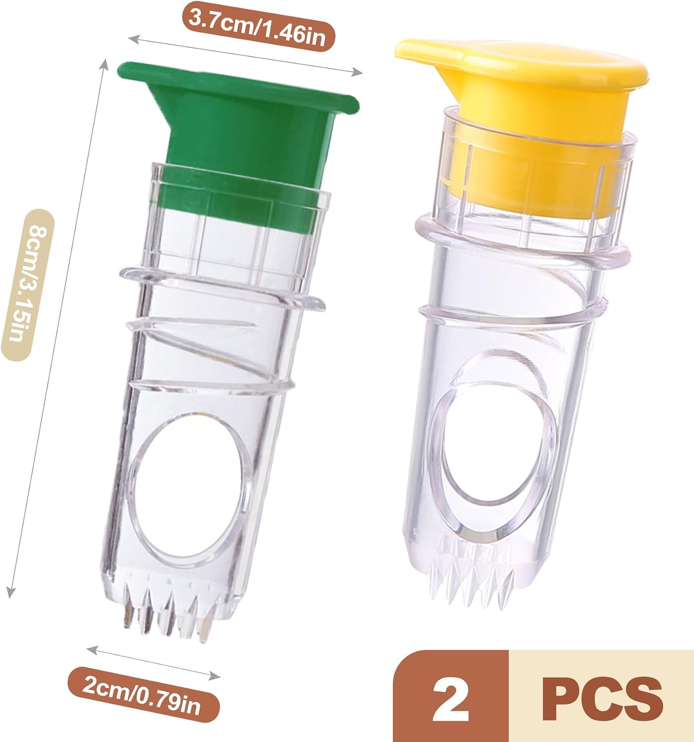 2 Pack Portable Lemon Squeezer Citrus Press Manual Handheld Juicer with Screw Lid Fruit Squeezer for Lime Orange Cocktail Bartender Kitchen Gadget Travel Size