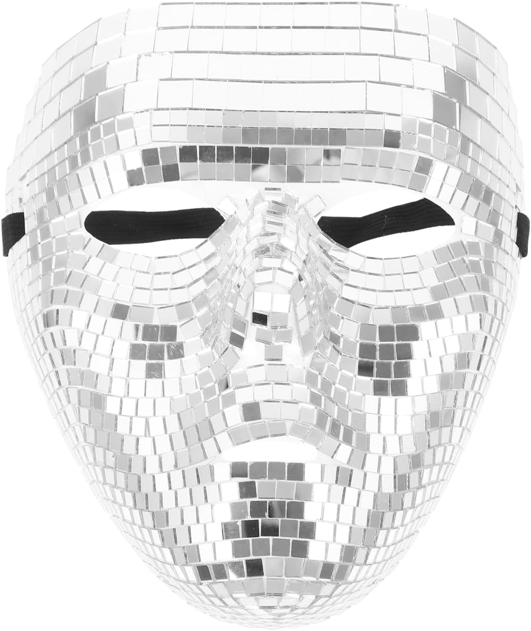Garneck Silver Mirror Effect Face Mask Masquerade Mask for Costume Party Accessories