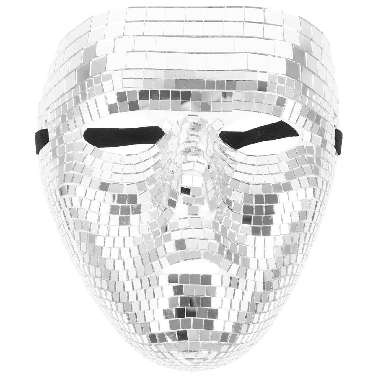 DOITOOL Disco Ball Mask Full Face Mirror Masquerade Costume Silver