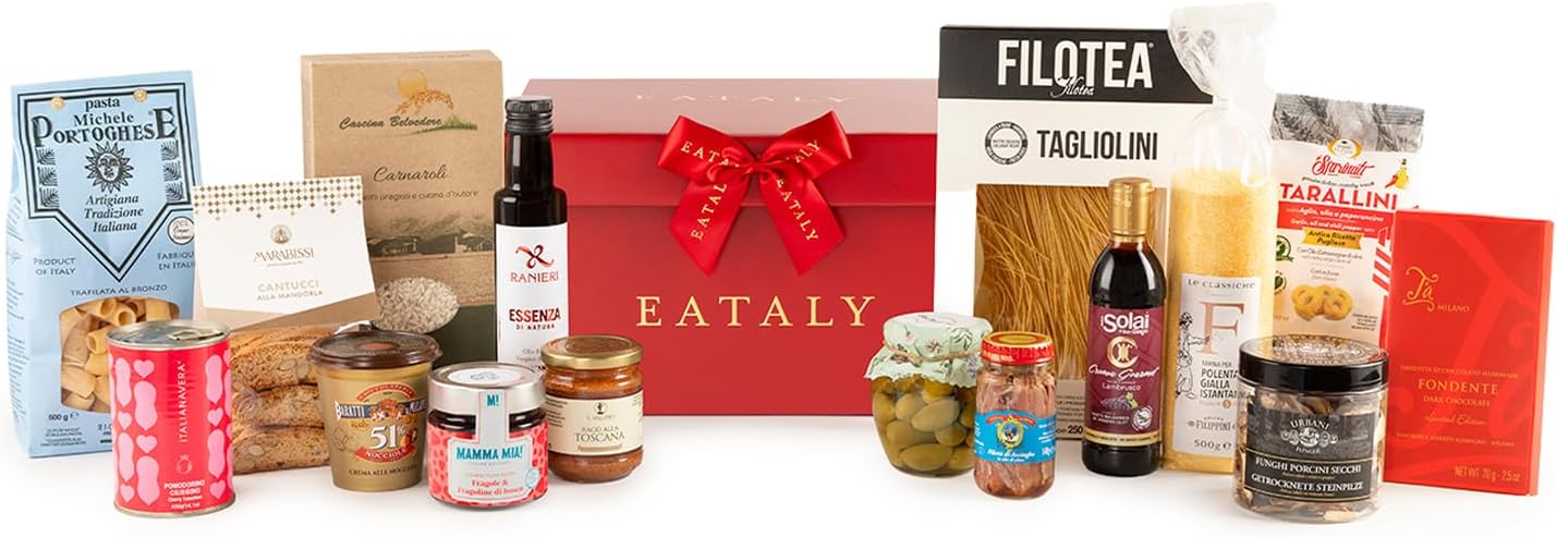 EATALY – Il Regalo degli Intenditori – Cesto Gastronomico Misto Dolce e Salato – Box con 16 Prodotti Italiani Selezionati – Confezione Elegante – Perfetto per Regali e Occasioni Speciali