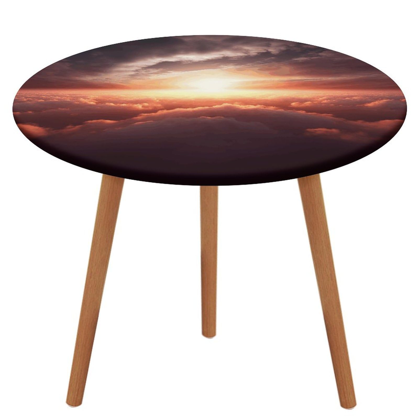Nappe ronde lever de soleil idéale pour cadeau de pendaison de crémaillère