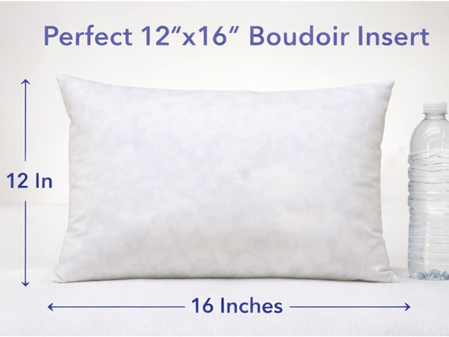 Jacaranda Living Pillow Insert, Down and Feather – 12x16 – Soft Yet Firm Support, Premium Fill for Boudoir or Decorative Covers
