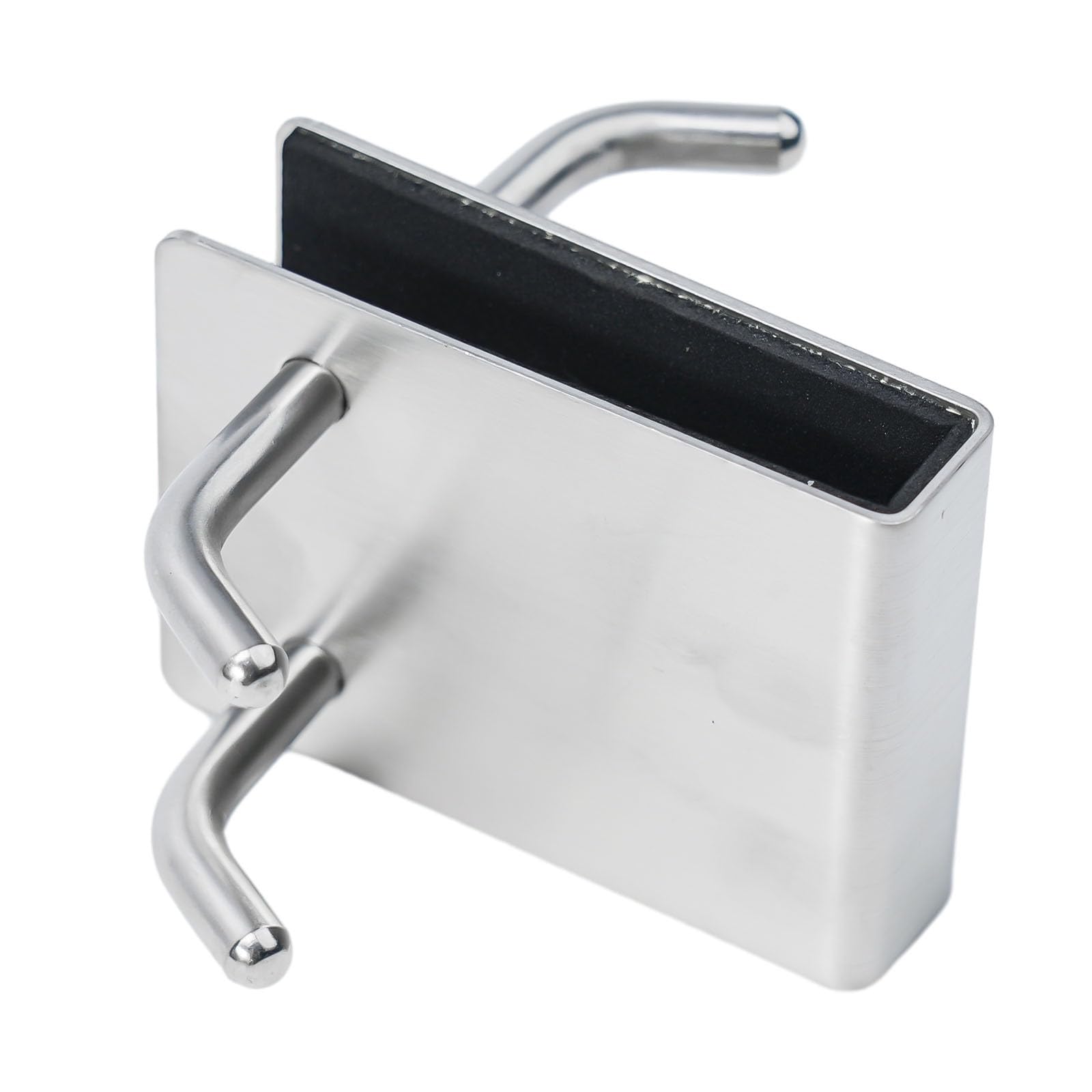 LMYSXAOZ No Drill Shower for Door Hooks, Stainless Steel Towel Rack with Anti-Slip Sponge 6-11mm Glass, Rust Bathroom Hanger