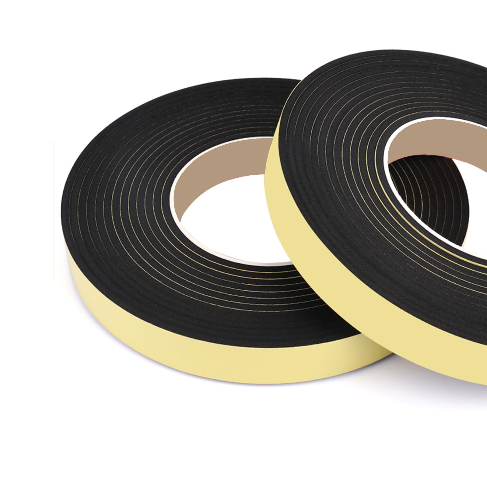 Cinta de espuma autoadhesiva para burletes, Cinta de sellado autoadhesiva espuma EPDM 2 m 20 mm x (20-50) for impermeabilización y reducción ruido(20mmx20mm)