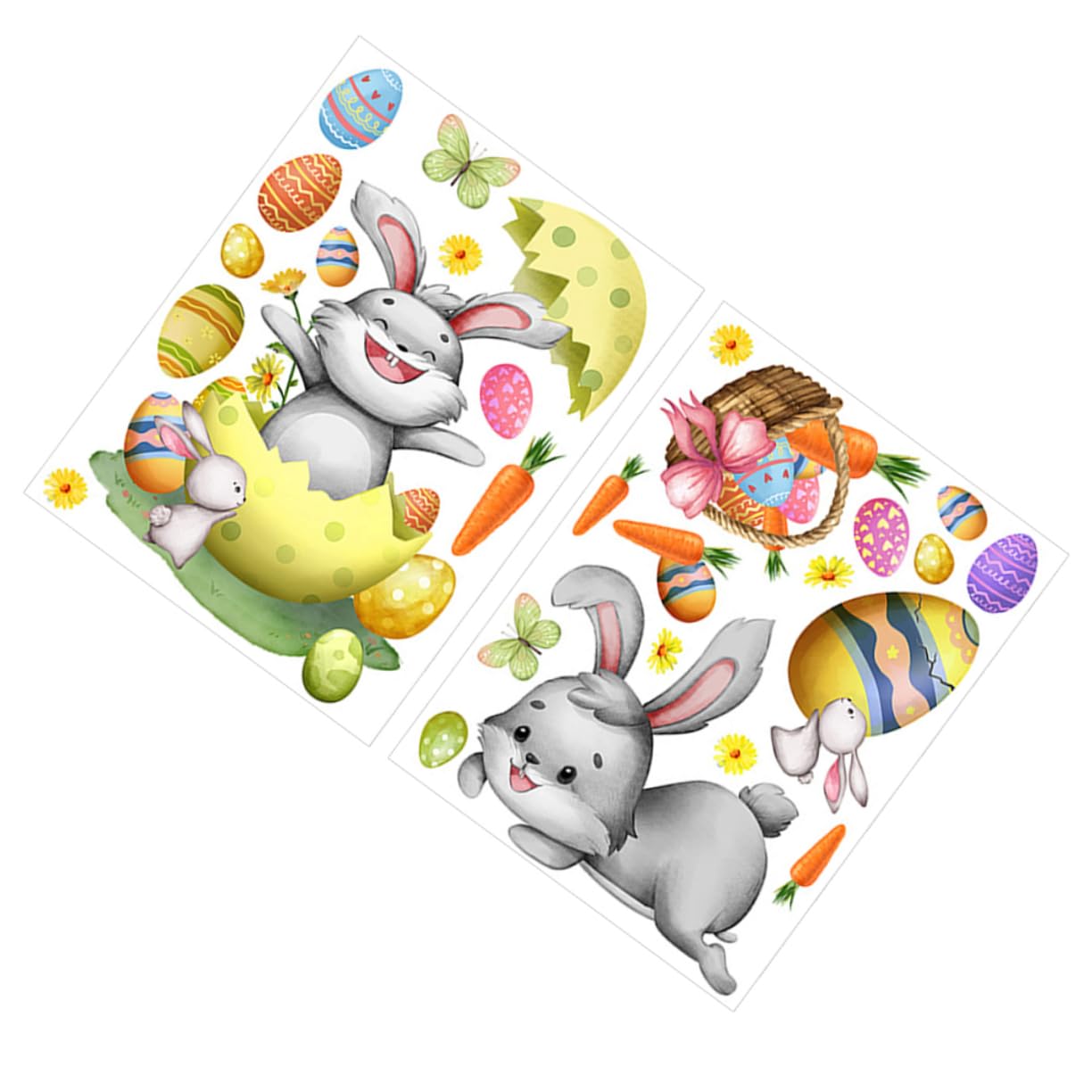 Cabilock 3 Sätze Wandtattoo Ostern Fenster Tönung Mattierte Fensterfolie Bausatz Fenstertönung Regenbogen-fensteraufkleber Stuffer Fensteraufkleber Für Die Osterparty Pvc