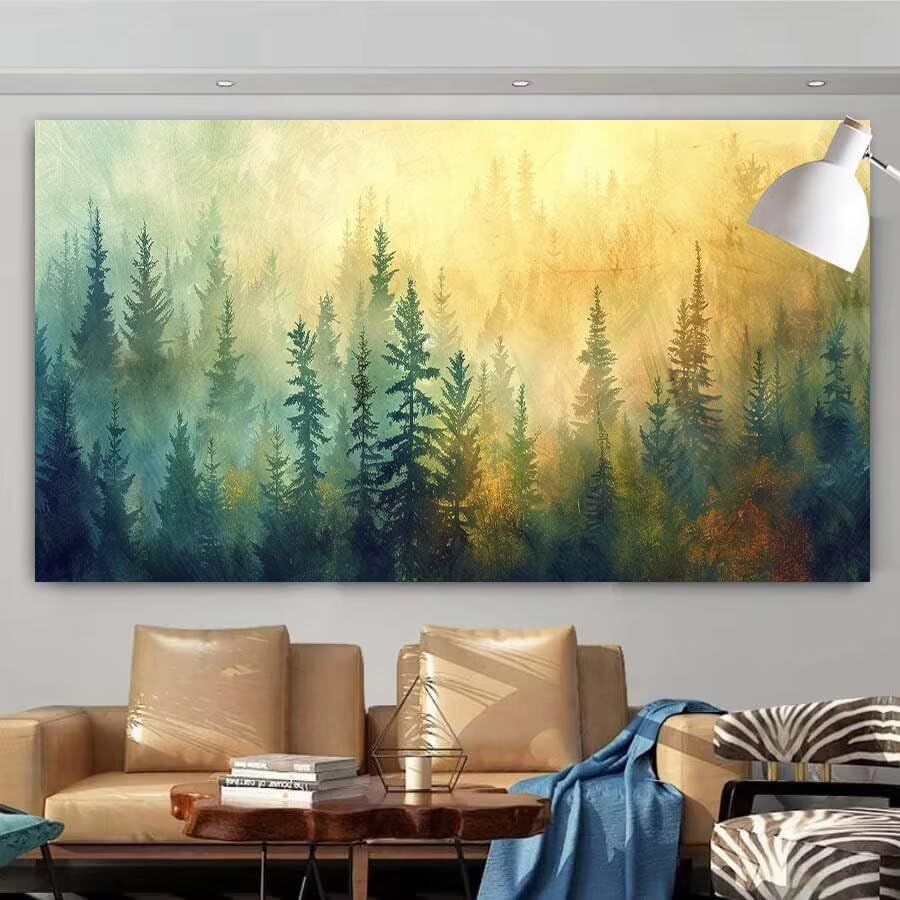 Peinture diamant complet bricolage forêt : finissez-en avec les murs vides 60x120