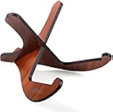 CAHAYA Guitar Stand Wooden Floor Guitar Stand Thicken Plywood X-Frame Style Portable String Instrument Holder with Soft Leather Edges for Acoustic Classical Bass Guitars (Acoustic Guitar Stand) CY0180