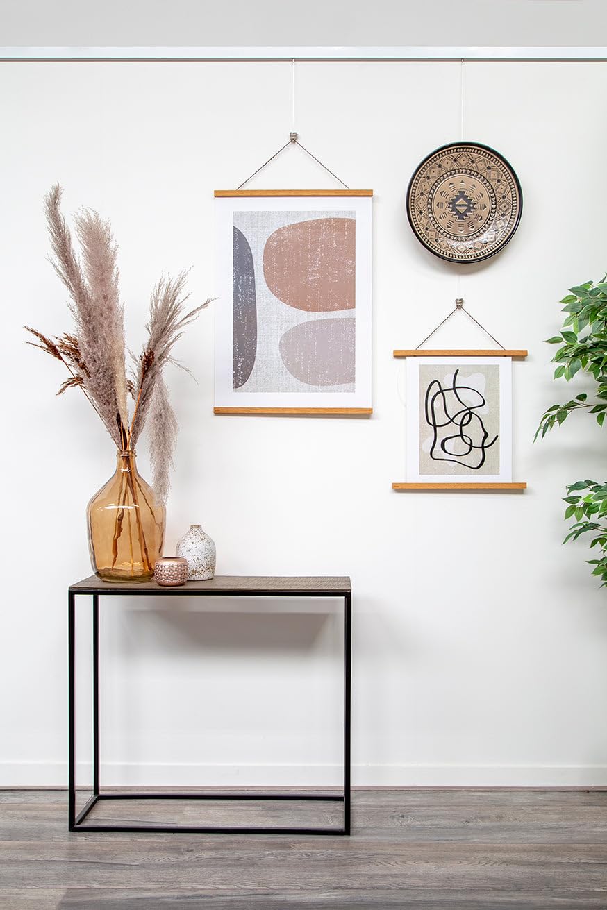 Posterleiste Posterschiene Poster 100 cm, Magnet Magnetische Holz Poster Aufhänger Halter Rahmen Leisten Bild Bilder Bilderleiste Bilderrahmen (21-100cm)