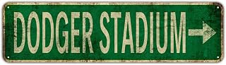 Vintage Tin Sign Dodger Stadium Sign Street Sign Retro Metal Sign for Home Bar Coffee Garden Indoor Ourdoor Decor 4"×16"