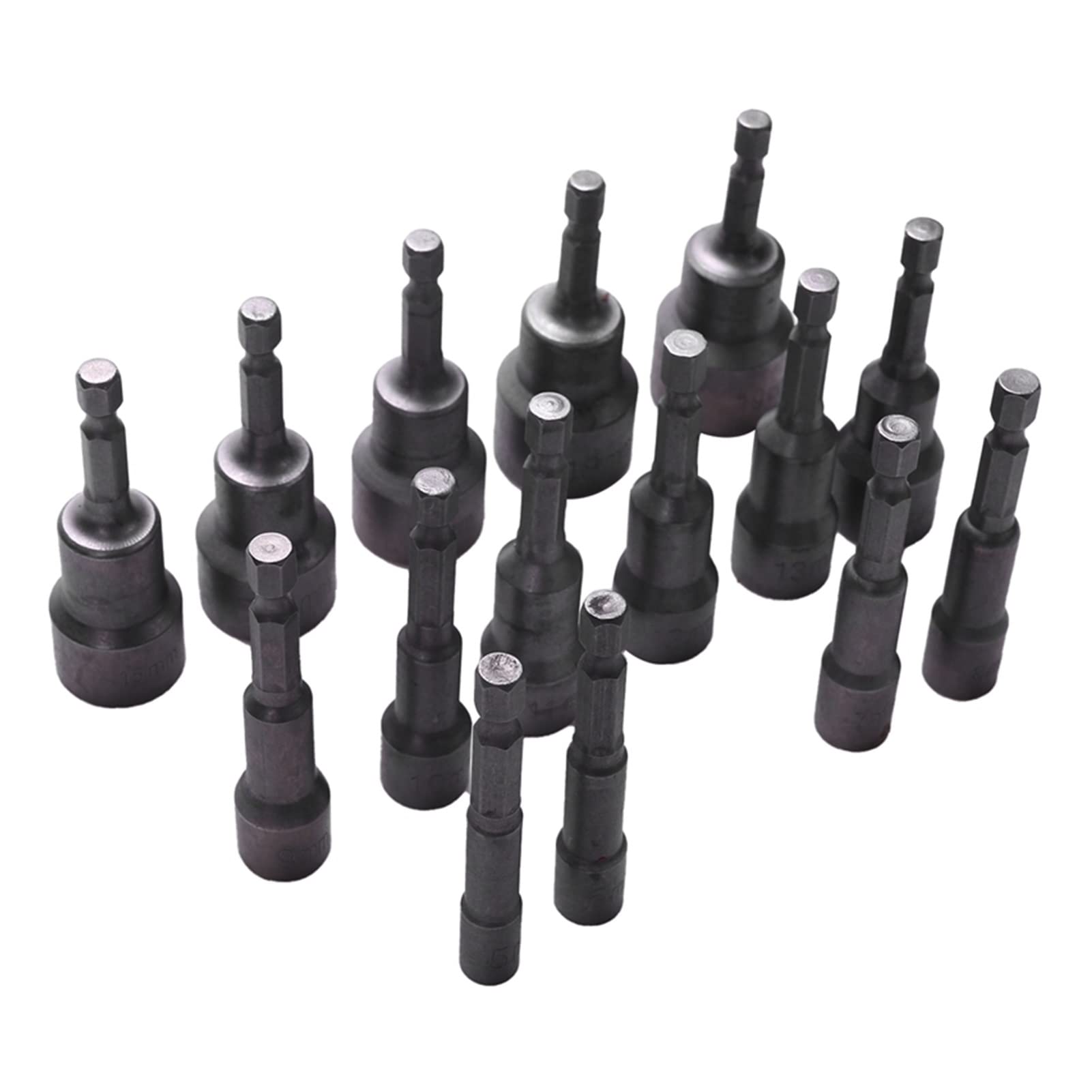 Adapter gniazdka sześciokrotnego, 15 szt. nasadek magnetycznych 5-19 mm, adapter do wierteł udarowych z chwytem sześciokątnym 1/4 cala