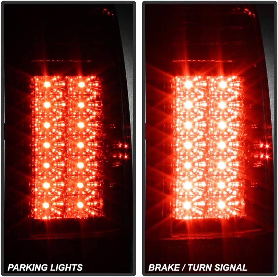 ACANII - For 2008-2016 Ford F250 F350 F450 Superduty Red Clear LED Rear Tail Lights Lamps Replacement Driver & Passenger
