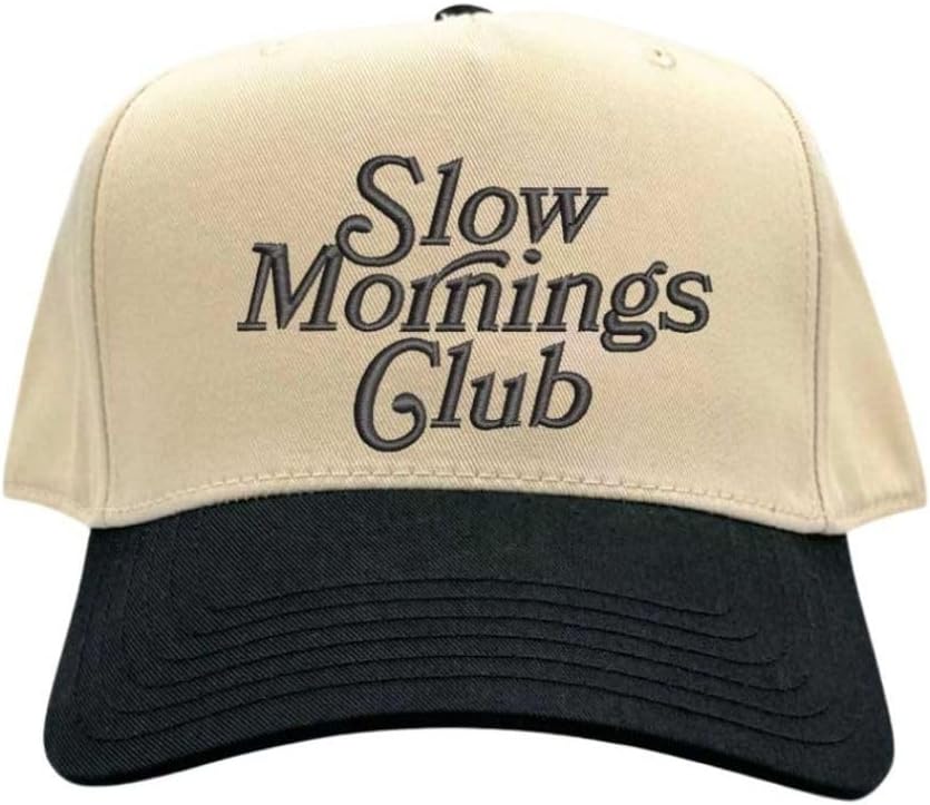Slow Mornings Club Two-Tone 5-Panel Embroidered Baseball Hat