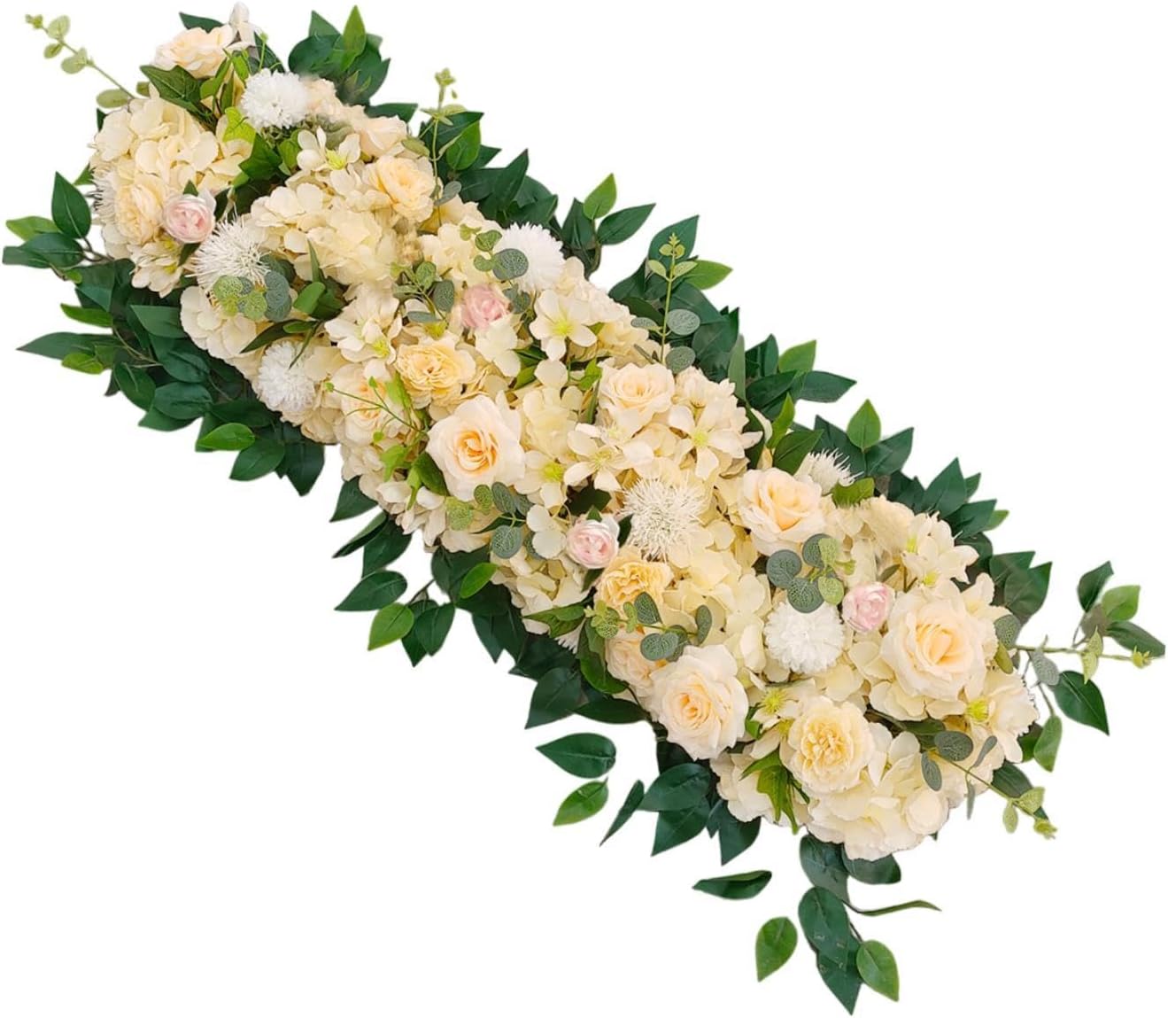 Ａｌｍｅｎｃｌａ 人工ウェディングアーチフラワー、ウェルカムサイン、手作りの花飾り、婚約ブライダルシャワーイベント用の花輪, シャン