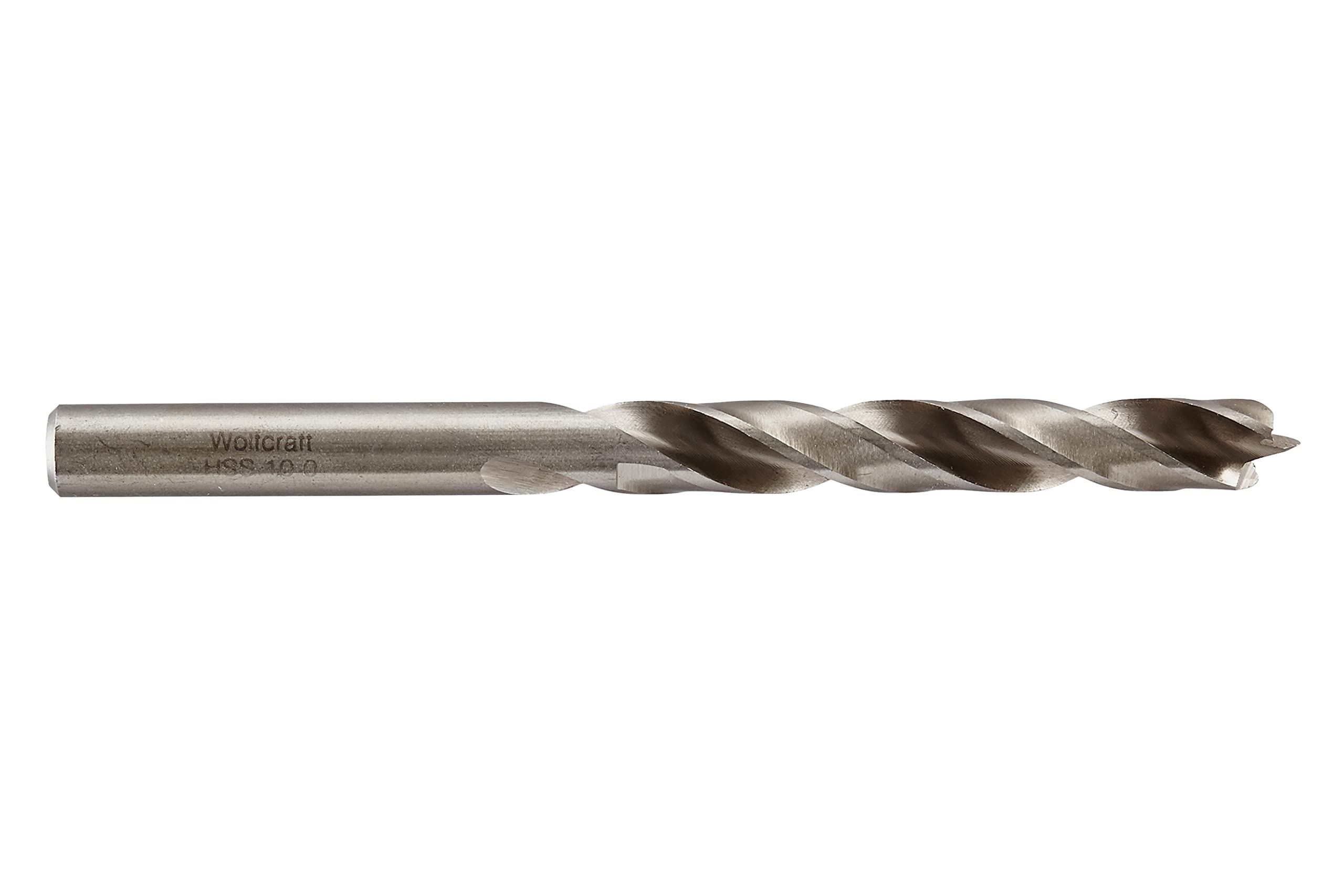 wolfcraft Wood Twist Drill Bit, HSS, diameter 10 mm I 7250000 I For drilling into very hard woods