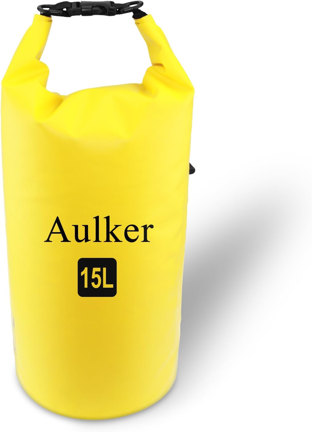 Dry Bag, Outdoor Compression Waterproof Dry Pack Stuff Sack Large Backpack Compact Yellow 500D PVC Water Resistant Camping Hiking Kayaking Adjustable Shoulder Strap Extra Phone Case Headset AUX Cable