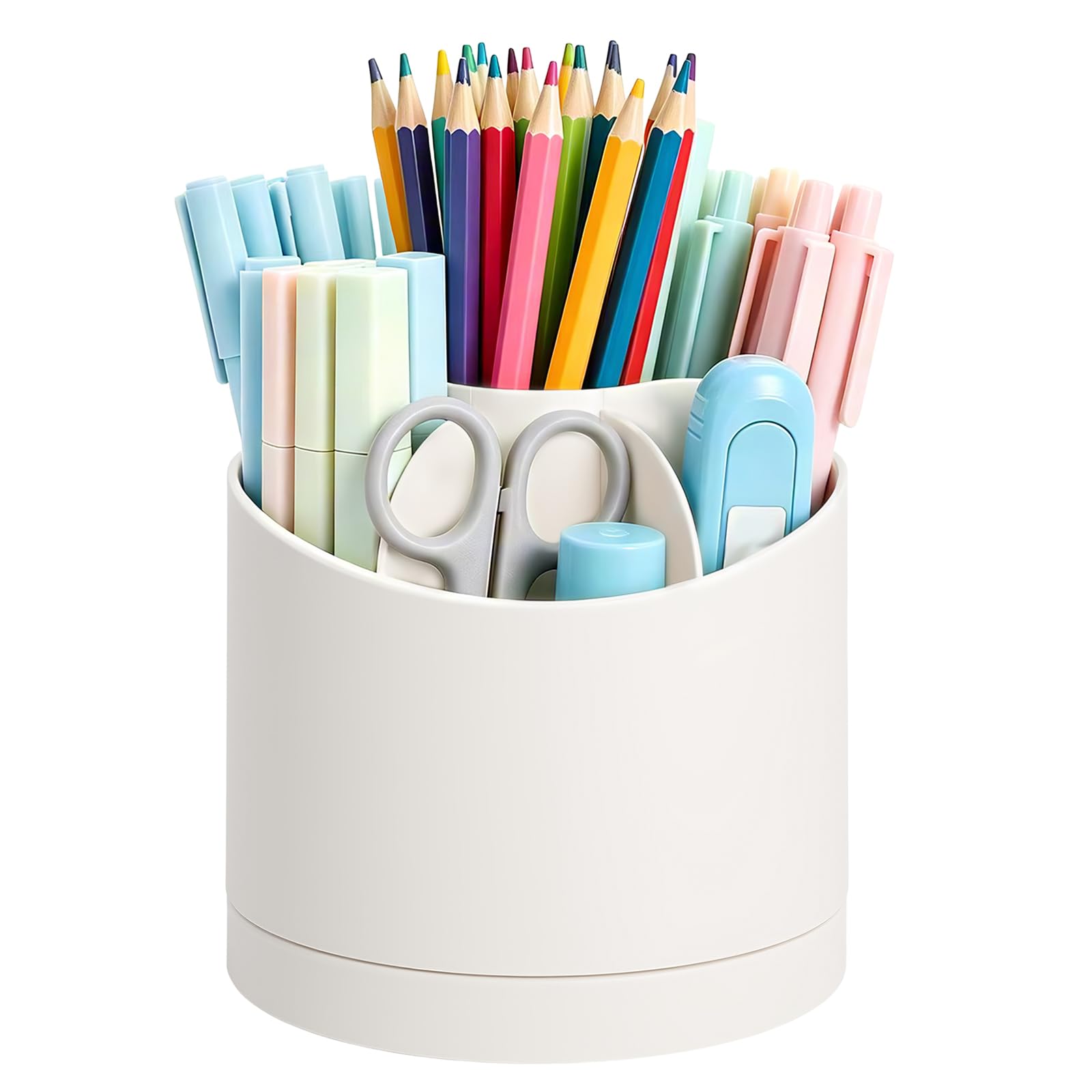 Rotating Pen Holder for Desk, Desk Pen Holder, Thick PP Desk Organiser