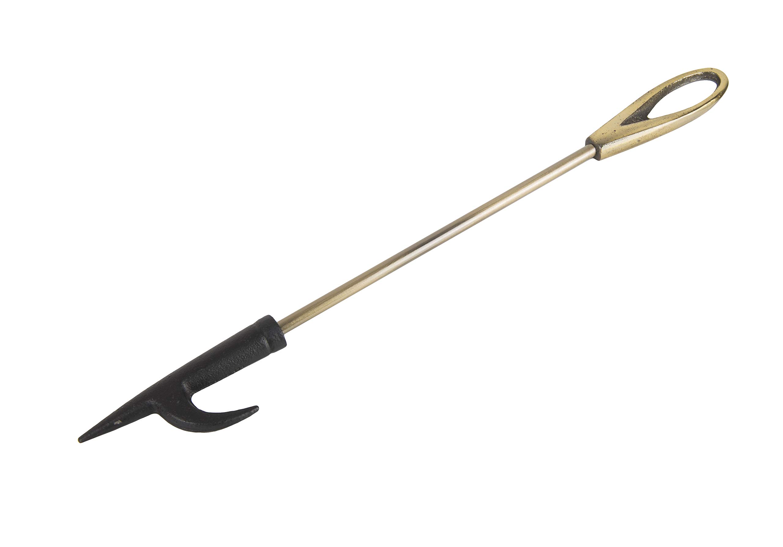 ADGO Ofengeschirr kamin Antique 21 x 19 cm, Höhe: 61 cm Kaminzubehör set Retro Kaminbesteck 5-teilig: Poker, Pinsel, Schaufel, Zange, Ständer, Farbe: Geschliffenes Gold